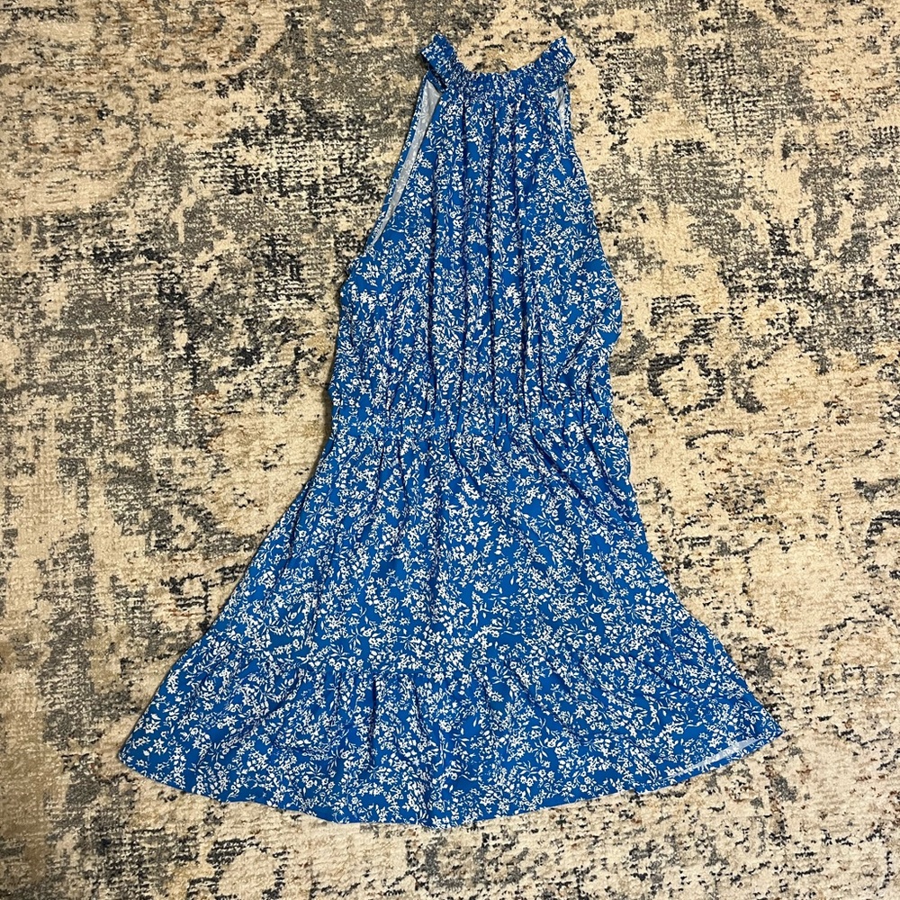 Blue floral dress